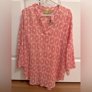 NWT RockFlowerPaper Beach Tunic in Kiana Pink - Large